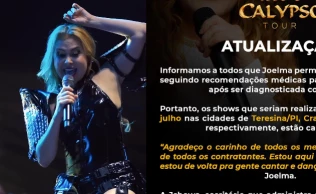 Com problemas de saúde, Joelma, a renomada vocalista da banda Calypso, anunciou seu afastamento temporário dos palcos.