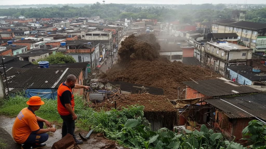 Guarujá: Chuvas intensas causam deslizamentos e deixam moradores desabrigados